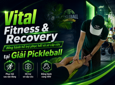Vital Fitness & Recovery đồng hành hỗ trợ phục hồi và sơ cấp cứu tại Giải Pickleball Mê Kông & Những Người Bạn lần I-2026