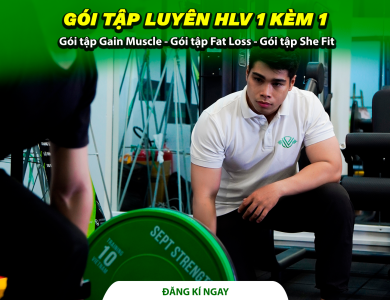 GÓI TẬP FITNESS GIẢM MỠ TĂNG CƠ HLV 1 KÈM 1 